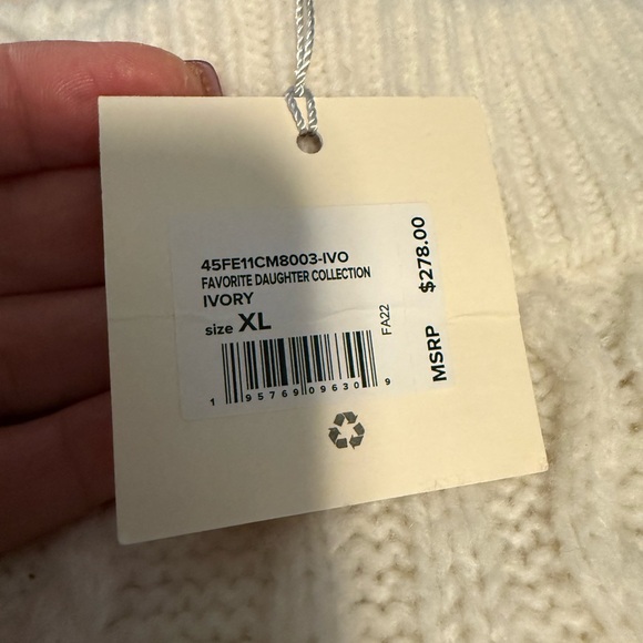 NEW Favorite Daughter Cream Cable Knit Pencil Skirt size XL - Picture 7 of 12